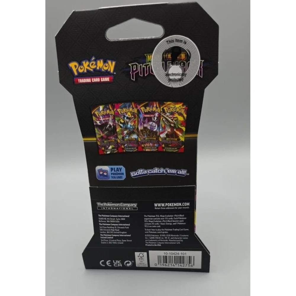 Pokemon TCG Mega Evolution Pitch Black Sleeved Booster Pack Mega Darkrai Sealed